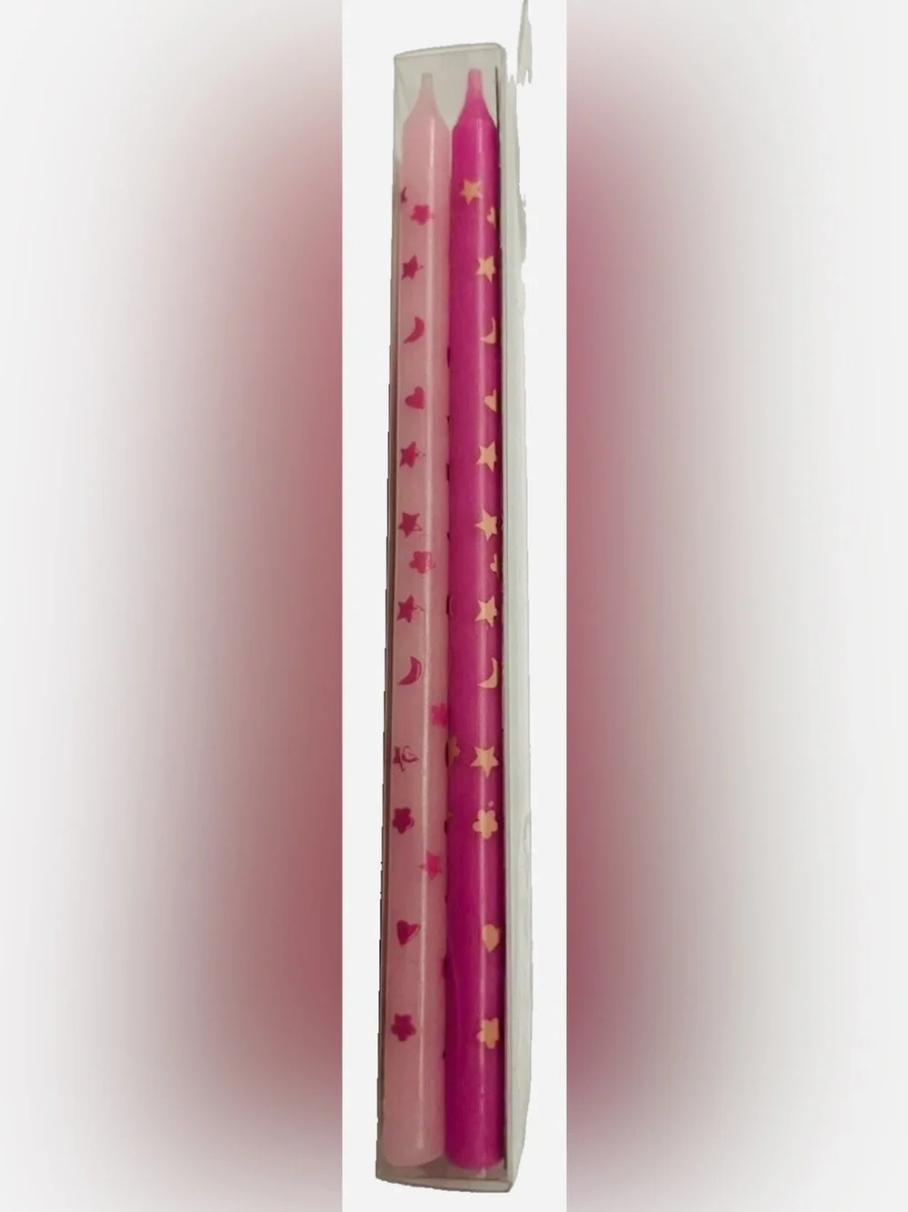 New 16 Pink Birthday Candles Hearts Moon Stars Flowers Meri Meri Candle